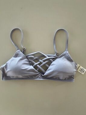 L*Space Lavender Lilac Jaime Strappy Front Bralette Bikini Top Size Small NWOT